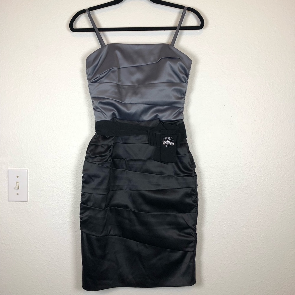 White House Black Market tiered strapless dress 0
